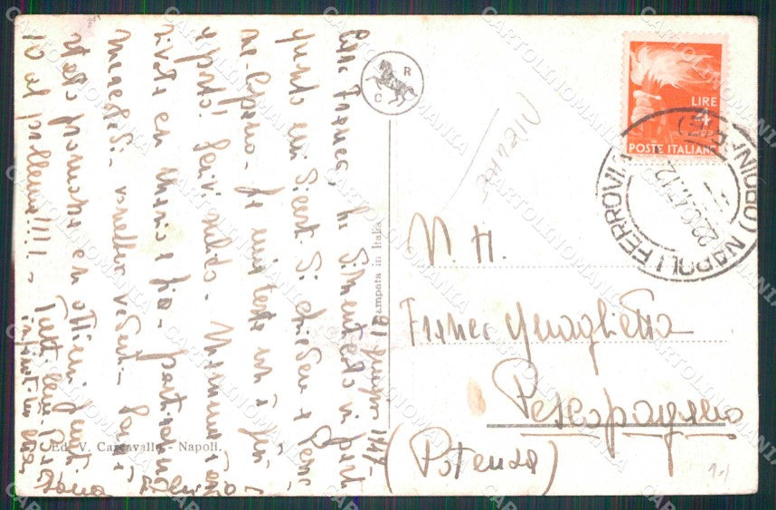 Napoli Città Via Roma PIEGHE cartolina MX5204 – retro