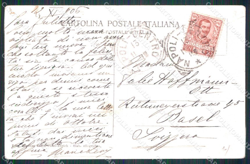 Napoli Città Veduta dal Mare Brunner 8094 cartolina MX5216 – retro