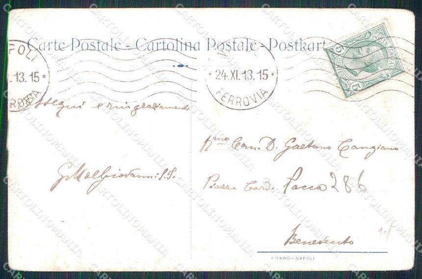 Napoli Città Convitto Pontano Conocchia TRACCE UMIDO cartolina MX5220 – retro