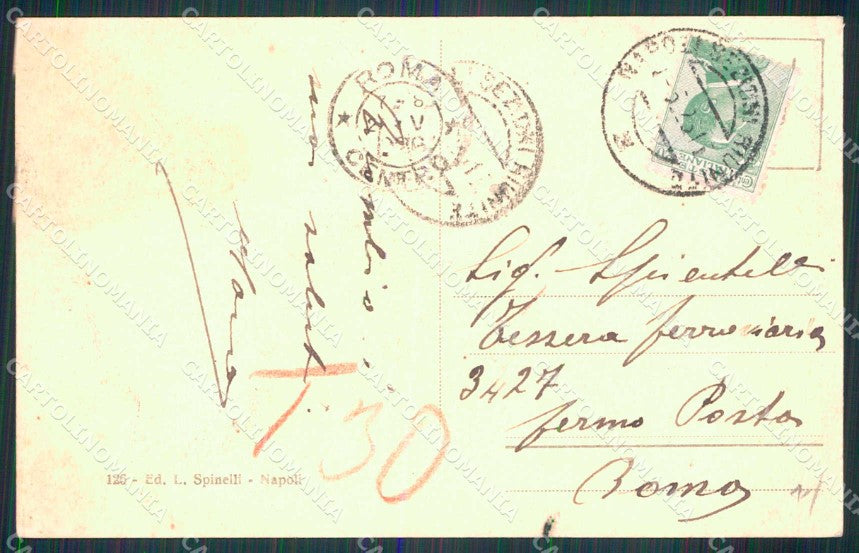 Napoli Città Santa Lucia Piccolo Porto Barche cartolina MX5221 – retro