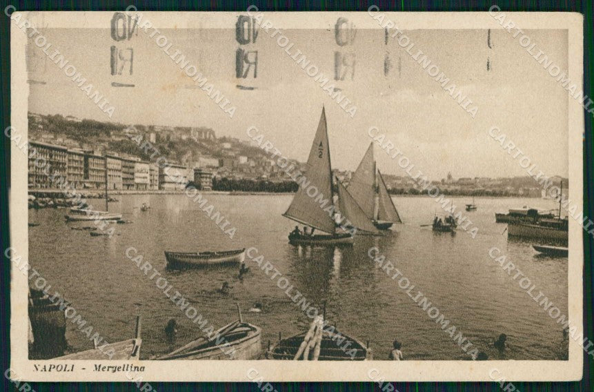 Napoli Città Mergellina Barche cartolina MX5222 – fronte