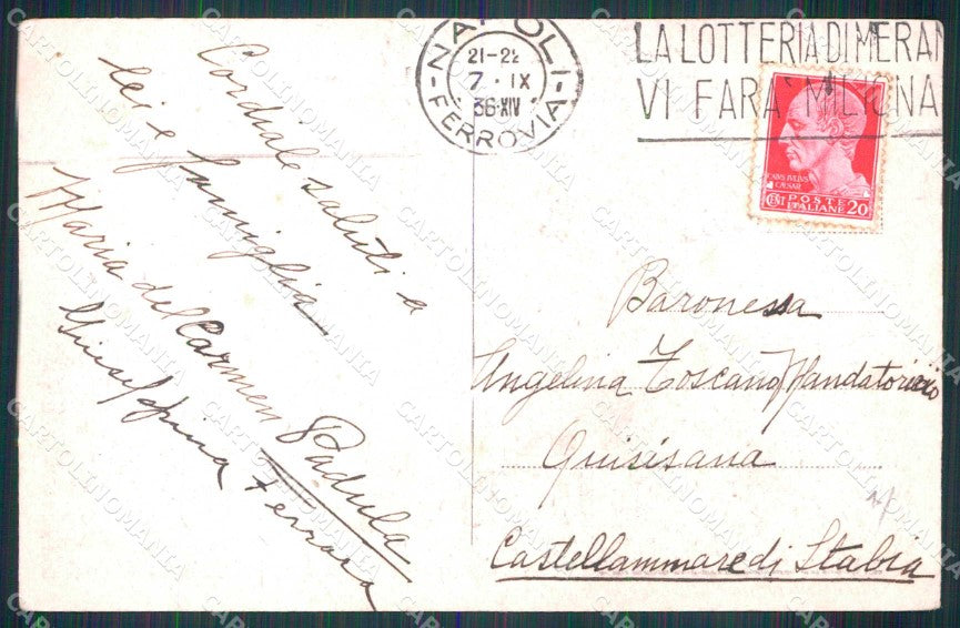 Napoli Città Mergellina Barche cartolina MX5222 – retro