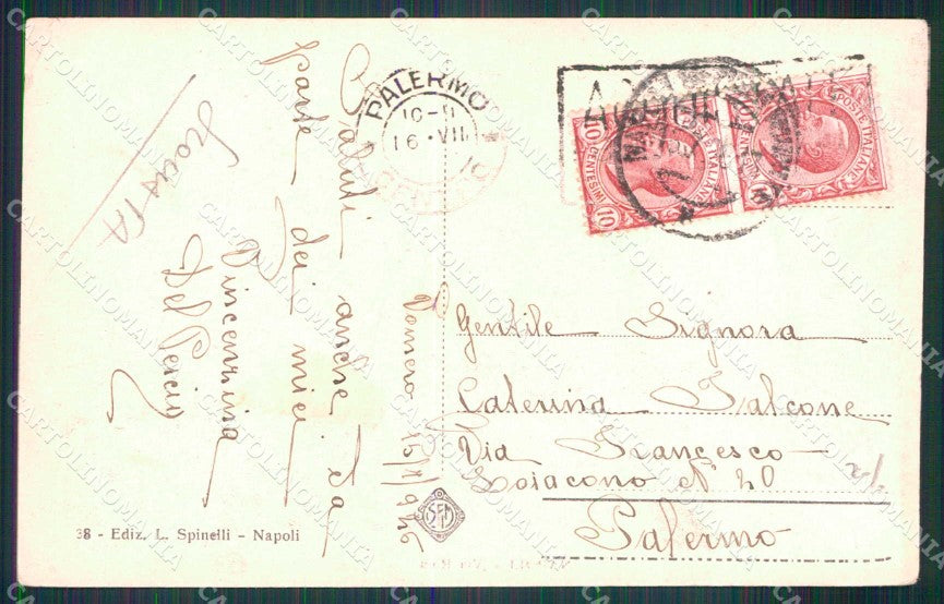 Napoli Città Via Roma Tram SCOLLATA cartolina MX5227 – retro