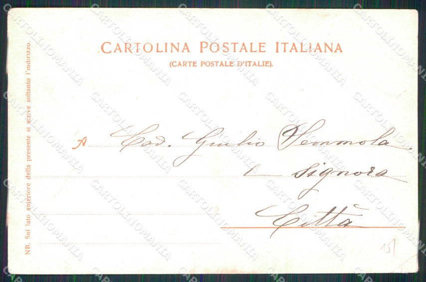 Napoli Città Strada Santa Lucia Alinari Trenkler 4495 PIEGHINA cartolina MX5238 – retro