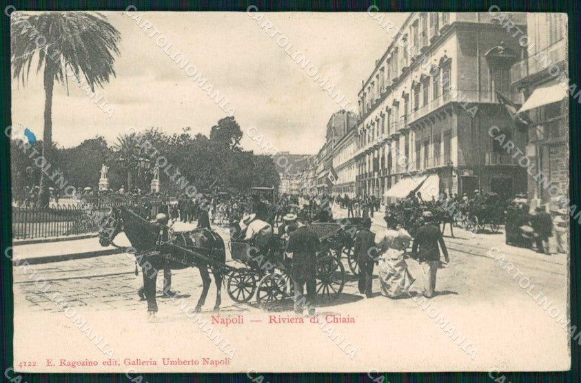 Napoli Città Riviera Chiaia Ragozino 4122 PIEGA cartolina MX5242 – fronte