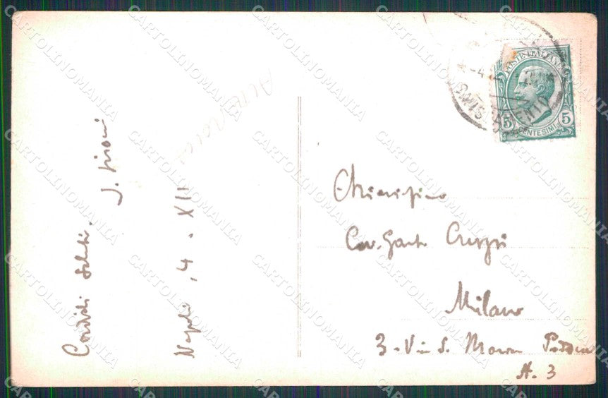 Napoli Città Mestieri Pescatori in Azione Alterocca 4115 PIEGHE cartolina MX5246 – retro