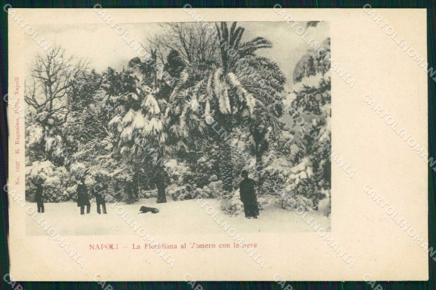 Napoli Città Floridiana Innevata Vomero Ragozino 1607 cartolina MX5251 – fronte