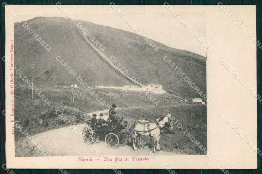 Napoli Città Gita al Vesuvio Ragozino 4024 cartolina MX5252 – fronte