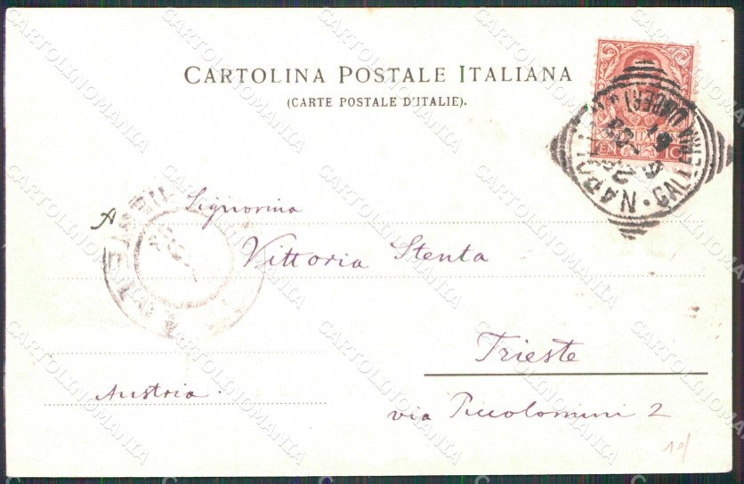 Napoli Città Fontana Villa Comunale Ragozino 4091 cartolina MX5254 – retro