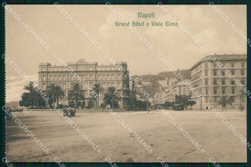 Napoli Città Grand Hotel Viale Elena cartolina MX5256 – fronte