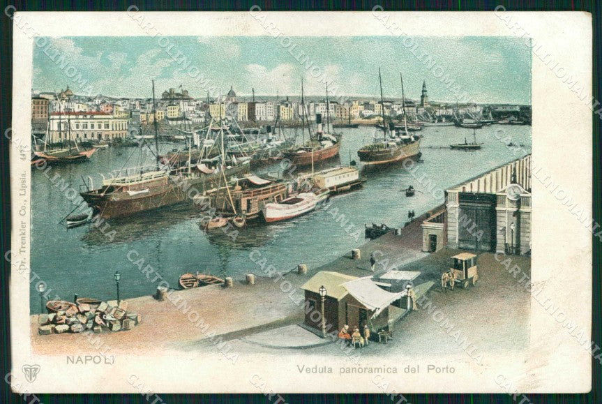 Napoli Città Veduta Generale Porto Barche Trenkler 4477 cartolina MX5264 – fronte