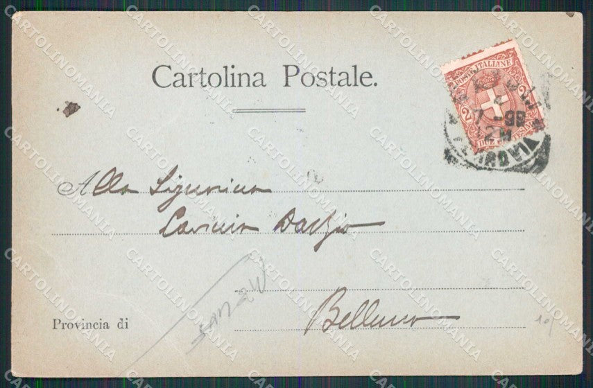 Napoli Città Riviera Chiaia Chiaro di Luna Stengel 11191 PIEGHE cartolina MX5275 – retro