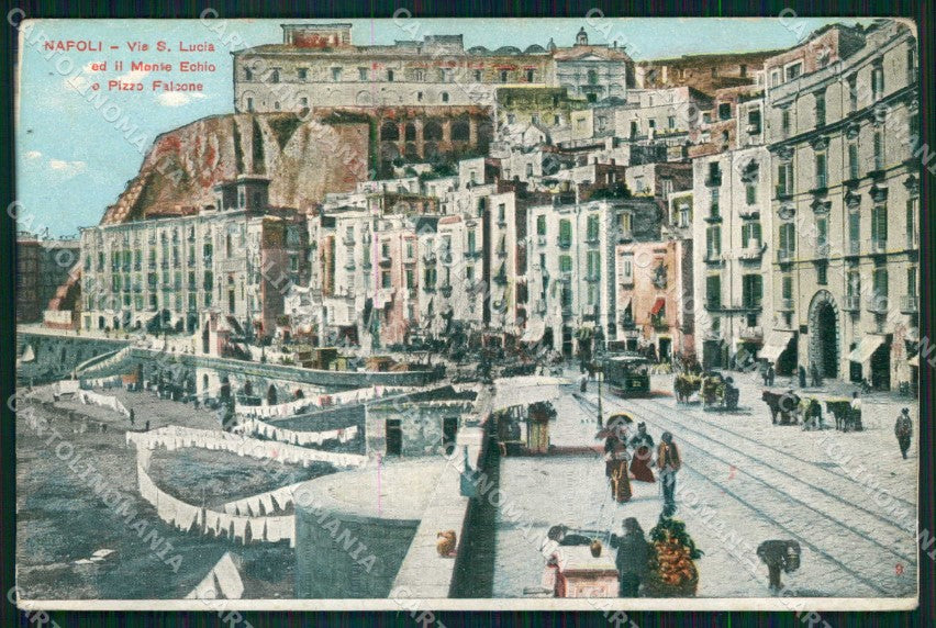 Napoli Città Via Santa Lucia Pizzo Falcone cartolina MX5280 – fronte