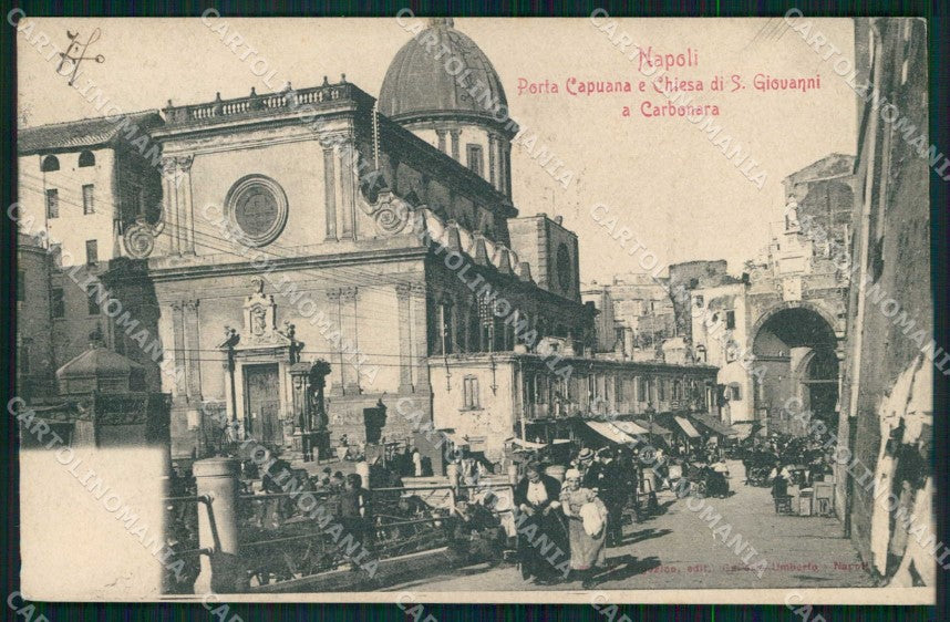Napoli Città Porta Capuana Chiesa San Giovanni Ragozino cartolina MX5285 – fronte