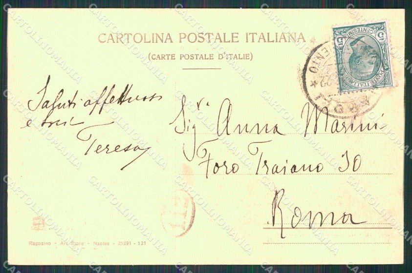 Napoli Città Piazza Poerio Ragozino 21891 cartolina MX5293 – retro
