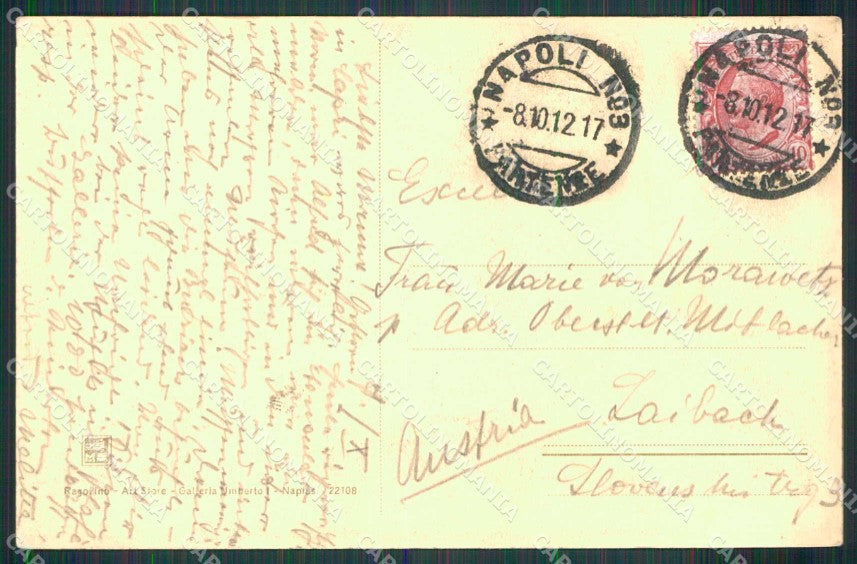 Napoli Città Piazza Poerio Ragozino 22108 cartolina MX5296 – retro