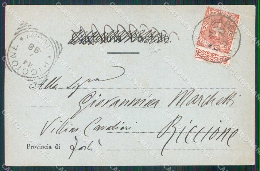 Napoli Città Via Roma Chiaro di Luna Stengel 11211 PIEGHINA cartolina MX5306 – retro