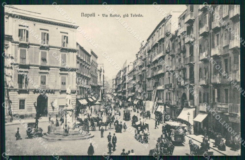 Napoli Città Via Roma Tramway Brunner 8471 cartolina MX5317 – fronte
