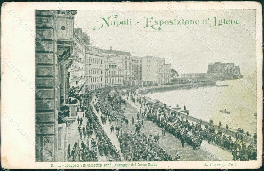 Napoli Città Expo Igiene Passaggio Corteo Reale Ragozino 53 cartolina MX5320 – fronte