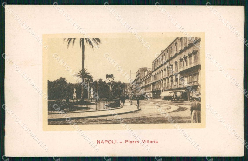 Napoli Città Piazza Vittoria Tram cartolina MX5334 – fronte