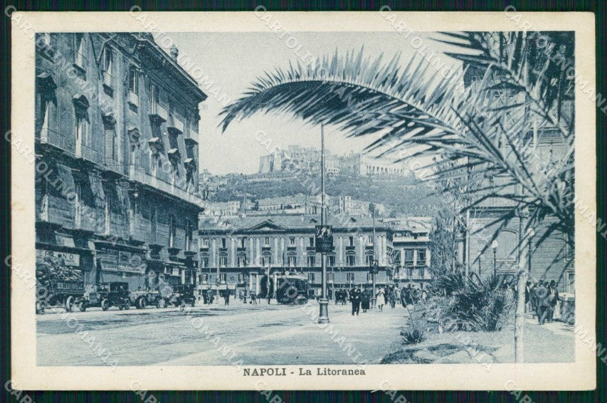 Napoli Città Via Litoranea Tram cartolina MX5353 – fronte