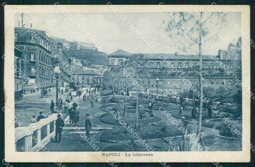 Napoli Città Via Litoranea Tram cartolina MX5354 – fronte