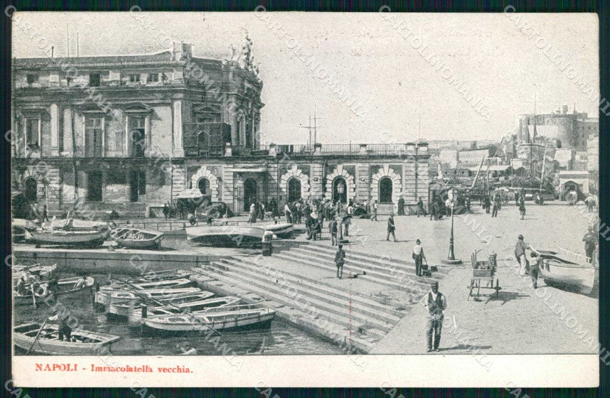 Napoli Città Immacolatella Vecchia Barche cartolina MX5364 – fronte