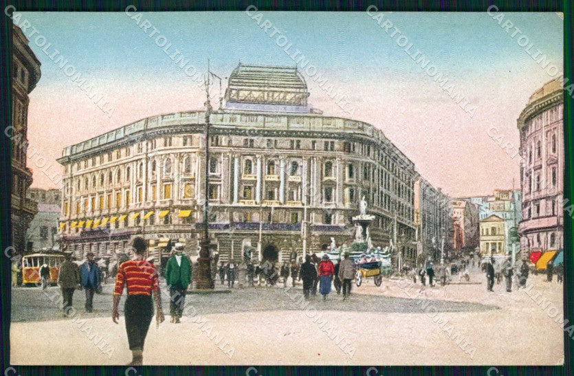Napoli Città Piazza Bovio Tram Palazzo Telefoni cartolina MX5404 – fronte