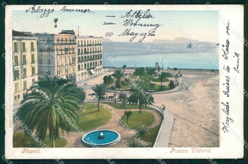 Napoli Città Piazza Vittoria cartolina MX5422 – fronte