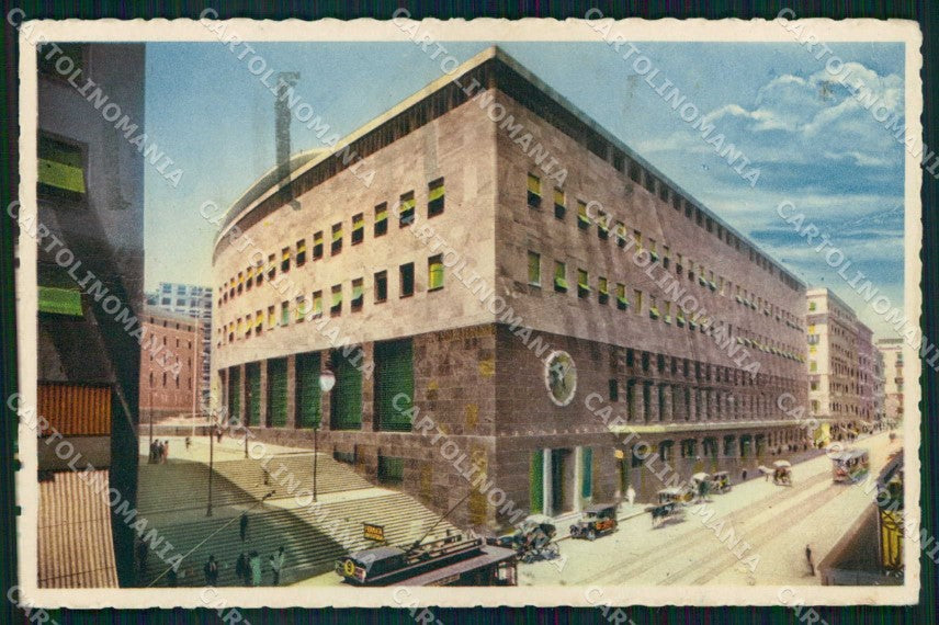 Napoli Città Palazzo Poste Telegrafi Tram cartolina MX5423 – fronte