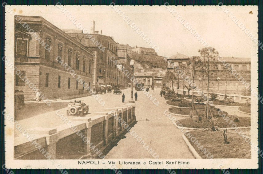Napoli Città Via Litoranea Tram Castel Sant Elmo cartolina MX5426 – fronte