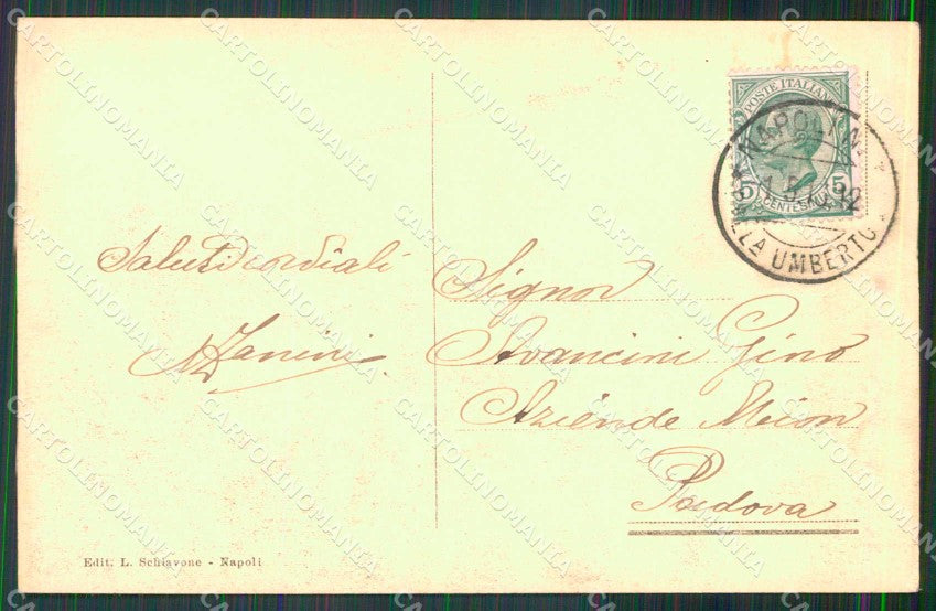 Napoli Città Veduta dal Mare Barche cartolina MX5430 – retro