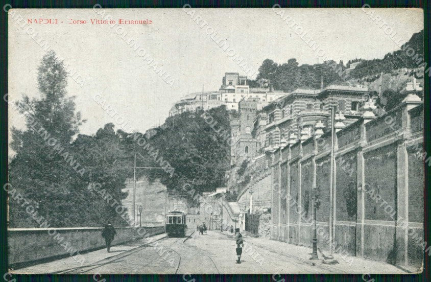 Napoli Città Corso Vittorio Emanuele Tram cartolina MX5442 – fronte