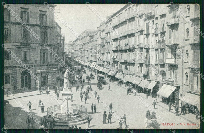 Napoli Città Via Roma Tramway cartolina MX5443 – fronte