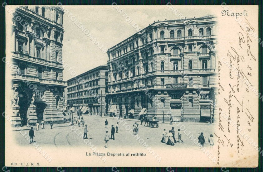 Napoli Città Piazza Depretis al Rettifilo cartolina MX5463 – fronte