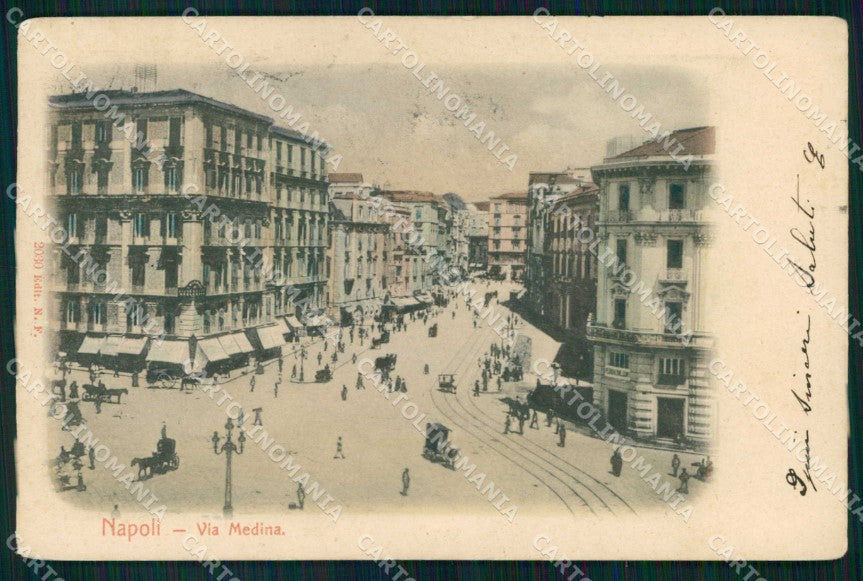 Napoli Città Via Medina cartolina MX5464 – fronte