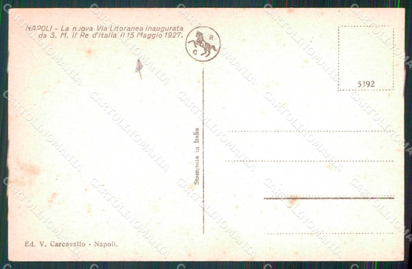 Napoli Città Nuova Via Litoranea cartolina MX5488 – retro