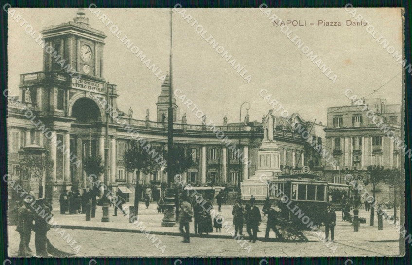 Napoli Città Piazza Dante Tram cartolina MX5493 – fronte