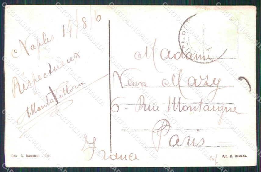 Napoli Città Via Caracciolo Mareggiata cartolina MX5508 – retro
