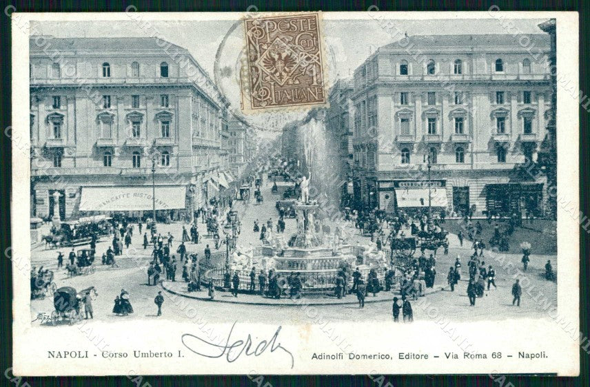 Napoli Città Corso Umberto I Tramway Gran Caffè Ristorante cartolina MX5513 – fronte