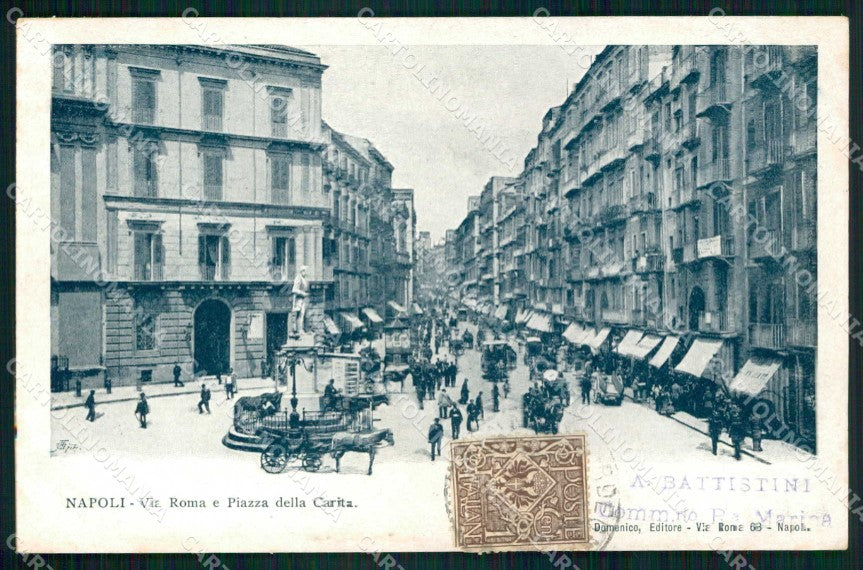 Napoli Città Via Roma Piazza Carità cartolina MX5514 – fronte