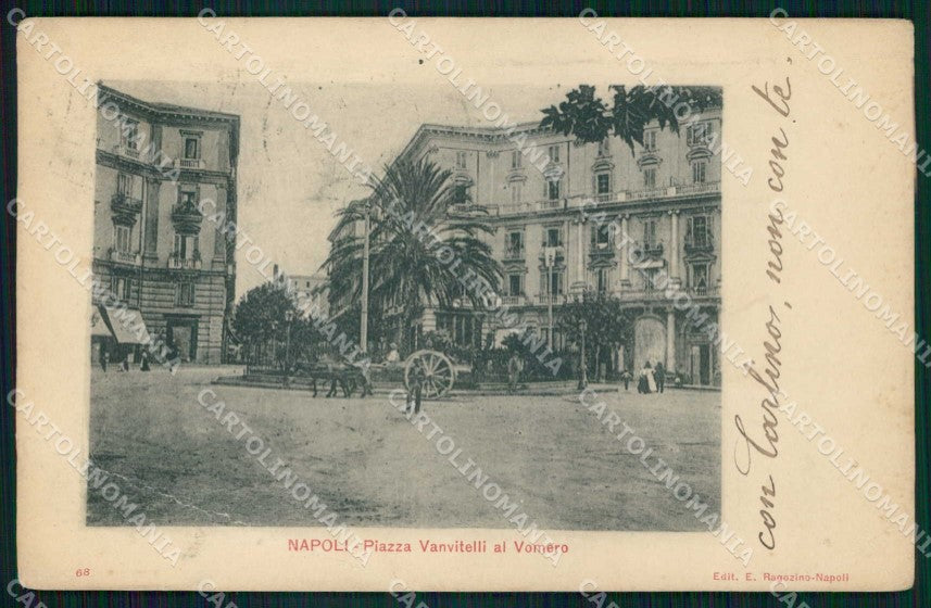 Napoli Città Piazza Vanvitelli Vomero PIEGA Ragozino 68 cartolina MX5531 – fronte