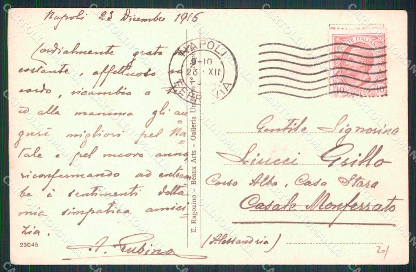 Napoli Città Piazza Vanvitelli Vomero Ragozino 23045 cartolina MX5533 – retro