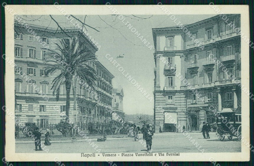 Napoli Città Piazza Vanvitelli Vomero Via Bernini cartolina MX5534 – fronte