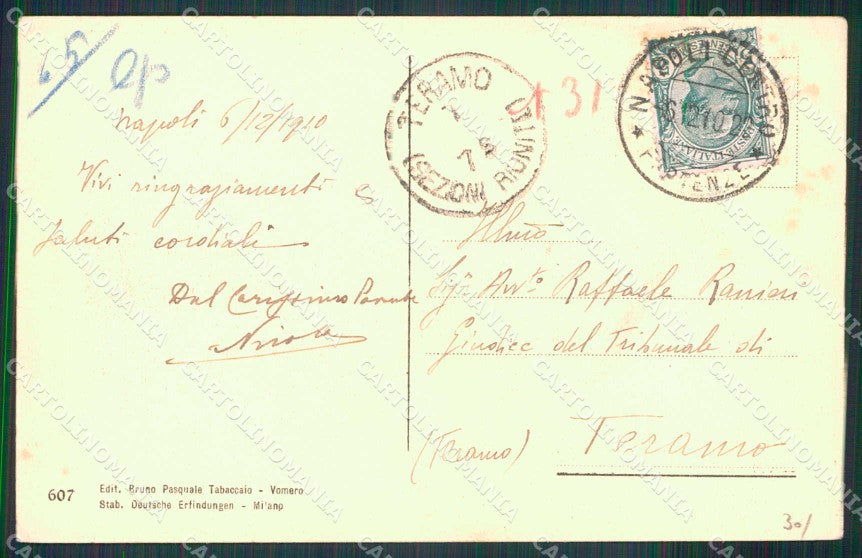 Napoli Città Via Cimarosa Vomero cartolina MX5538 – retro