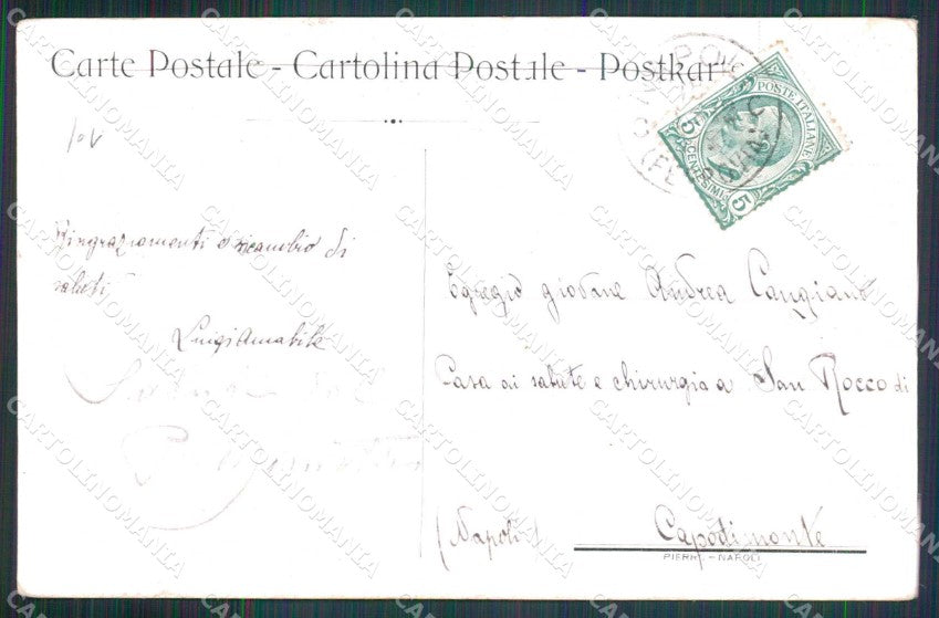 Napoli Città Convitto Pontano Conocchia cartolina MX5545 – retro
