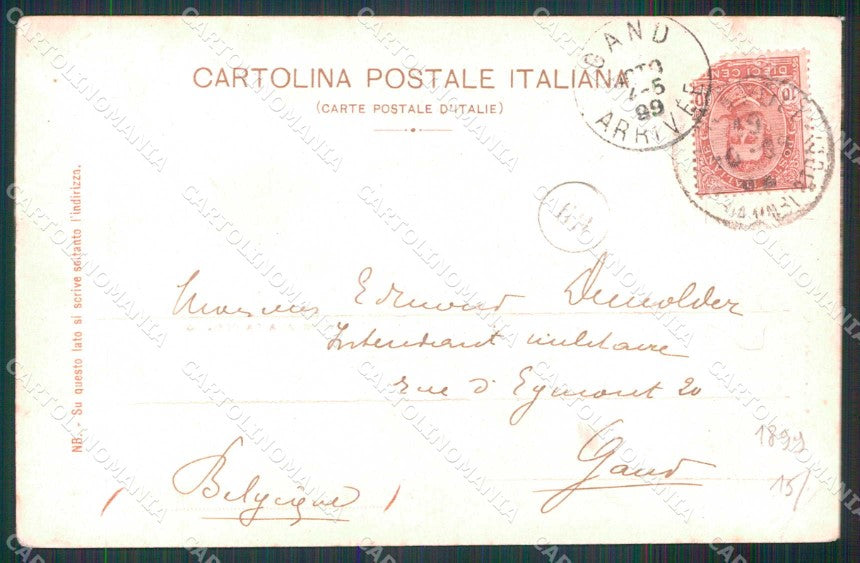 Napoli Città Veduta Posillipo Vesuvio Modiano 651 cartolina MX5549 – retro