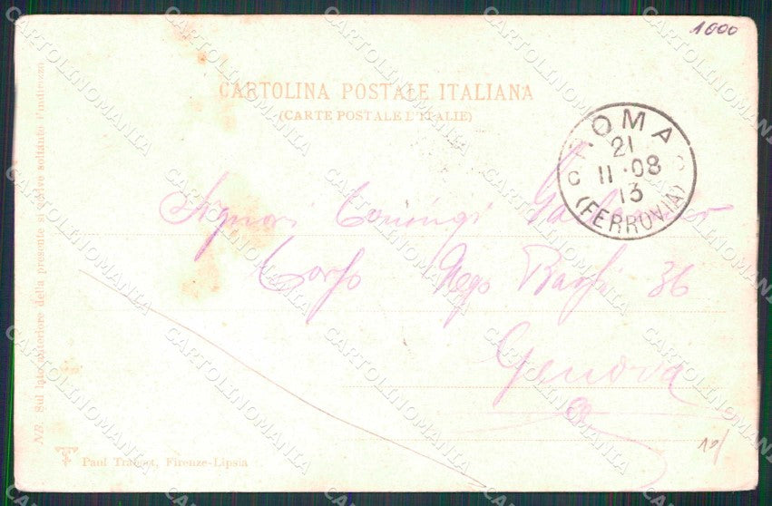 Napoli Città Piazza Municipio Trabert PIEGA cartolina MX5554 – retro