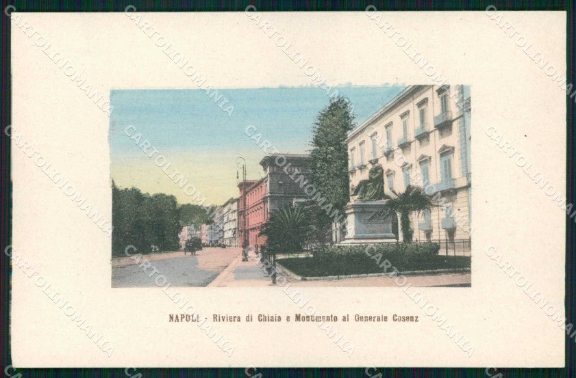 Napoli Città Riviera Chiaia Monumento Generale Cosenz cartolina MX5564 – fronte