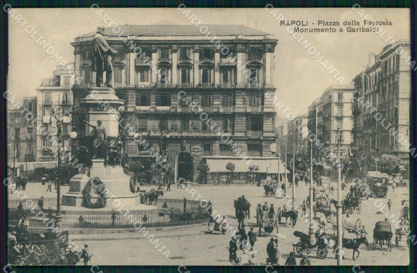 Napoli Città Monumento Garibaldi Tram Ragozino 26106 cartolina MX5580 – fronte